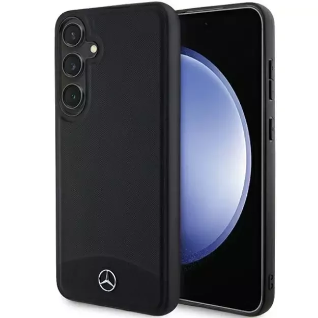 Mercedes Leather Textured &amp  Plain MagSafe case for Samsung Galaxy S24 - black