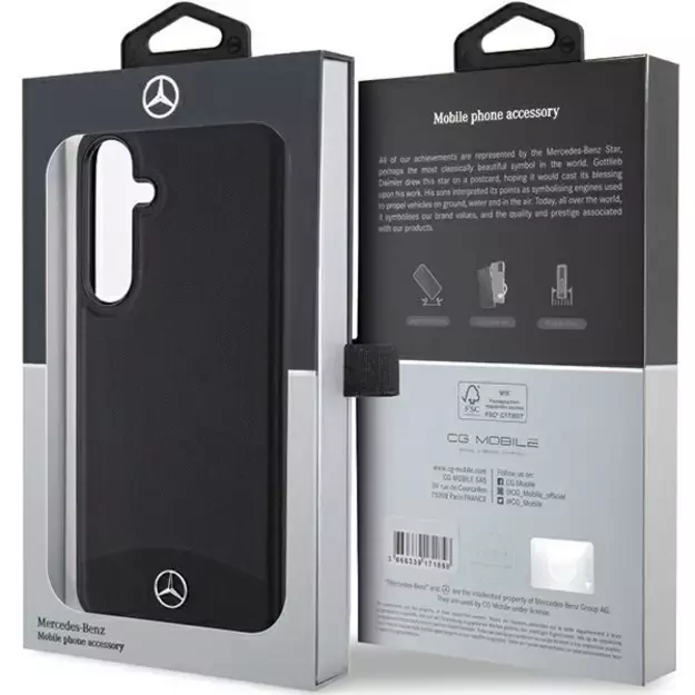 Mercedes Leather Textured &amp  Plain MagSafe case for Samsung Galaxy S24 - black 7