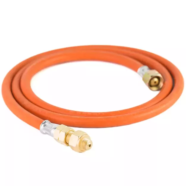 Reduction connection to a tourist gas cylinder G 3/8  L - 7/16  hose 1.5 m 9