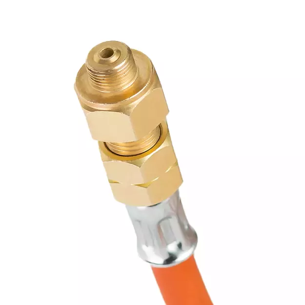 Reduction connection to a tourist gas cylinder G 3/8  L - 7/16  hose 1.5 m 8