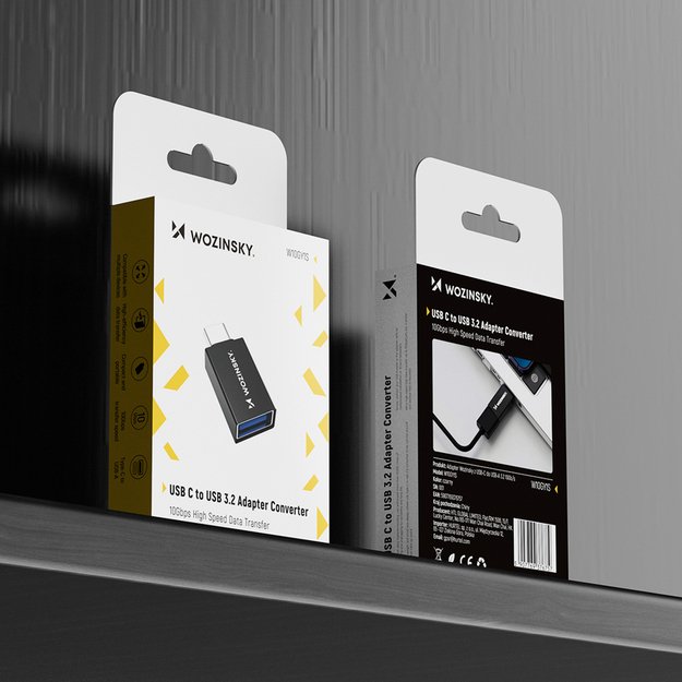 Wozinsky W10GY1S USB-C - USB-A 3.2 10Gb/s Adapter - Black 9