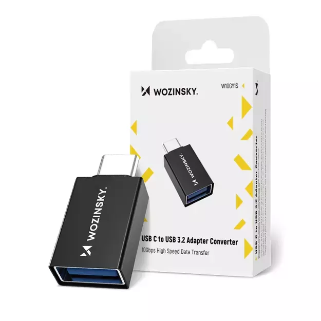 Wozinsky W10GY1S USB-C - USB-A 3.2 10Gb/s Adapter - Black