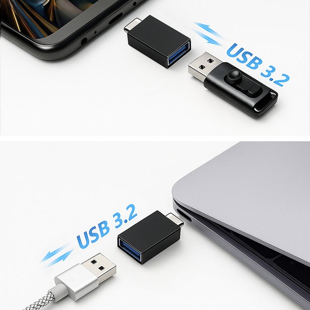 Wozinsky W10GY1S USB-C - USB-A 3.2 10Gb/s Adapter - Black 8