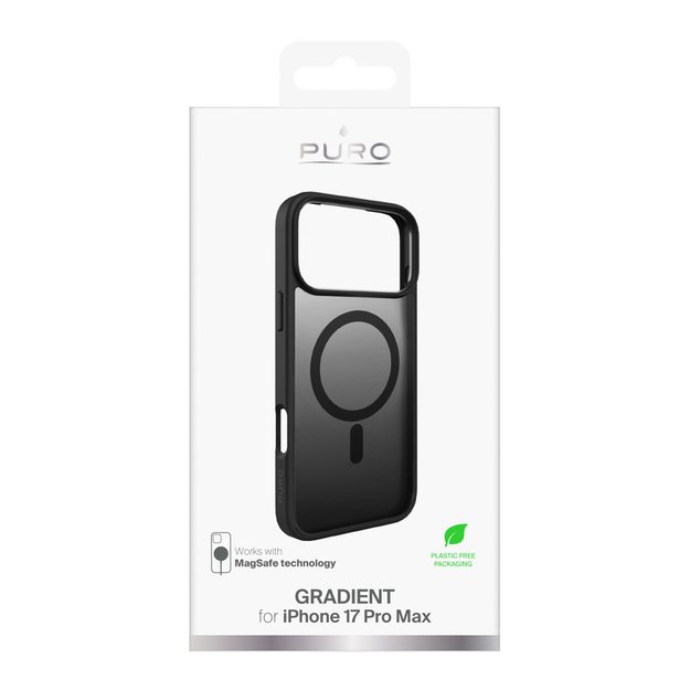 Puro Gradient TPU Case Compatible with MagSafe for iPhone 17 Pro Max - Black 2