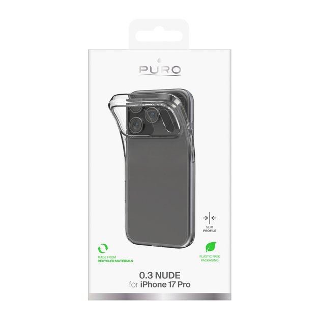 Puro 0.3 Nude Ultra-Slim TPU Case for iPhone 17 Pro - Transparent 1