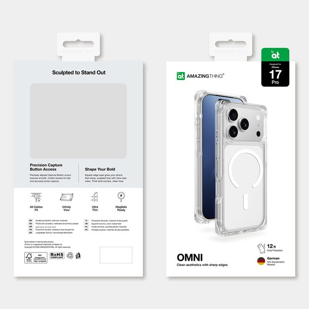 AmazingThing Omni Case for iPhone 17 Pro MagSafe Compatible - Transparent 5