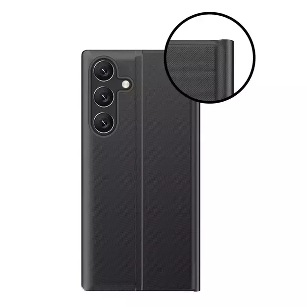 New Sleep View Case with flap and stand for Samsung Galaxy A55 - black 2