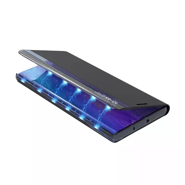 New Sleep View Case with flap and stand for Samsung Galaxy A55 - black 3