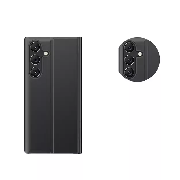 New Sleep View Case with flap and stand for Samsung Galaxy A55 - black 1