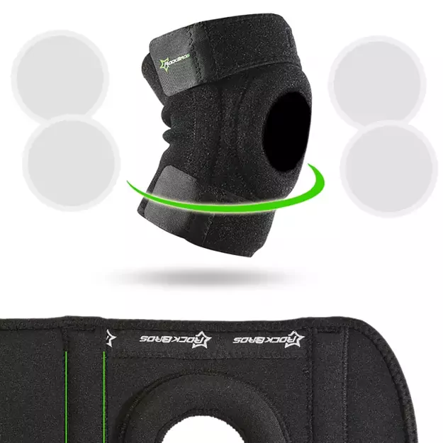 Rockbros LF1106L sports protector for patella and knee joint, size L - black 10
