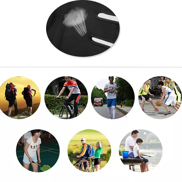 Rockbros LF1106L sports protector for patella and knee joint, size L - black 9