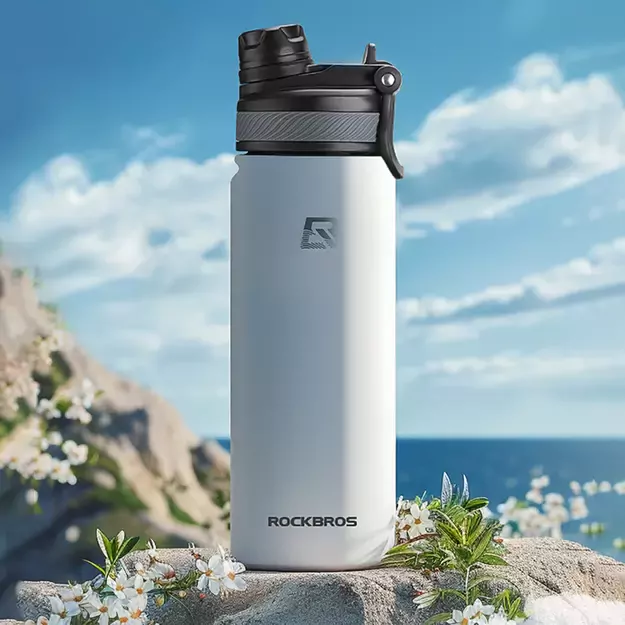 Rockbros 35210029005 thermal bicycle bottle for drinks 550 ml - white 26