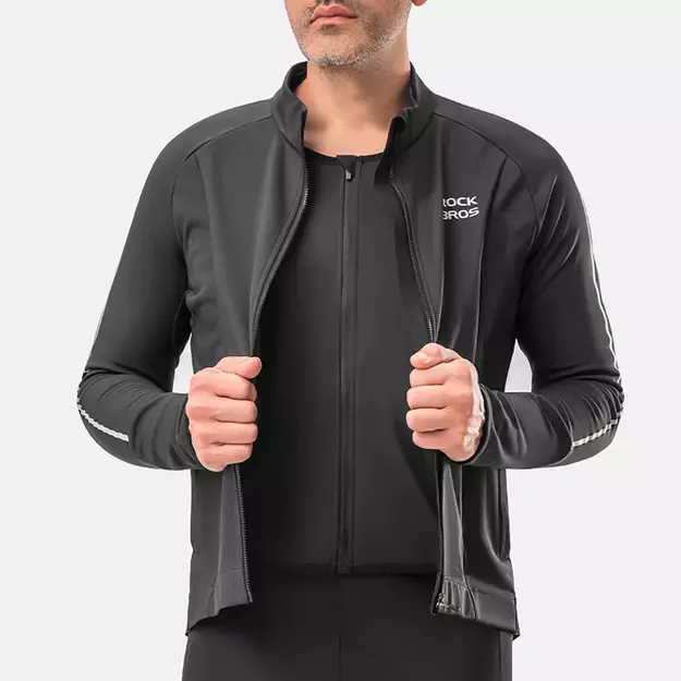 Rockbros 15400002005 long sleeve cycling jersey autumn/winter XXL - black 13