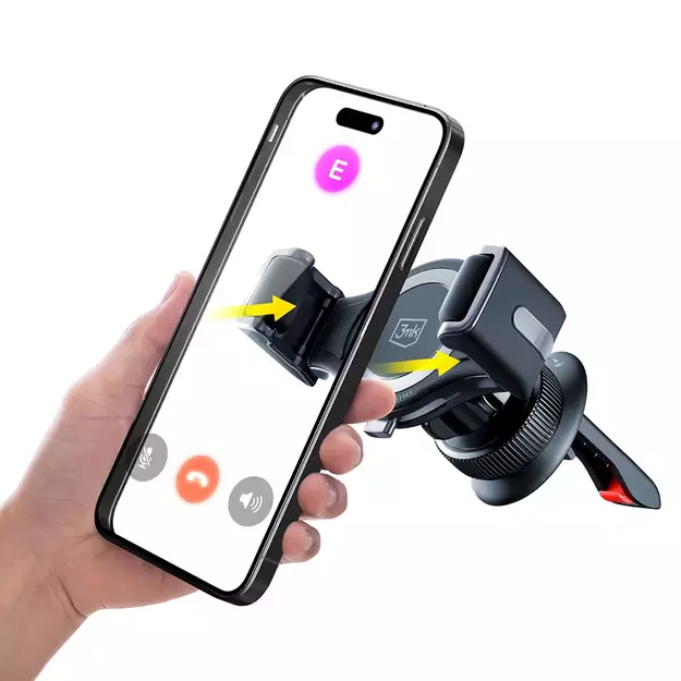 3mk Memo Hug car phone holder for air vent - black 7