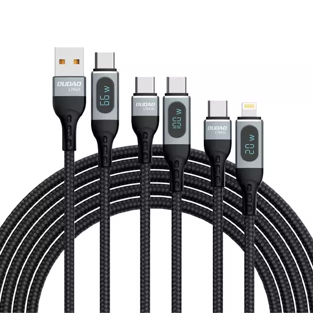 Dudao USB Type C - Lightning cable fast charging PD 20W 1m black (L7MaxL) 14