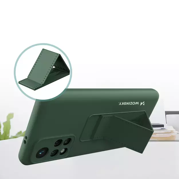 Wozinsky Kickstand Case Silicone Stand Cover for Xiaomi Redmi Note 11S / Note 11 red 4