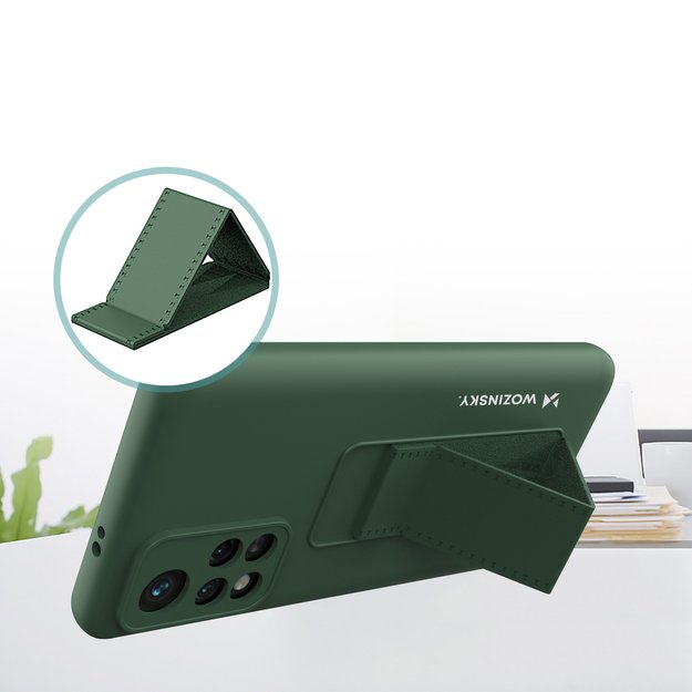 Wozinsky Kickstand Case Silicone Stand Cover for Xiaomi Redmi Note 11S / Note 11 red 17