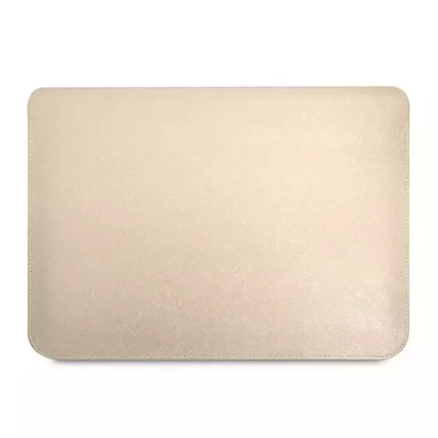 Guess Saffiano Triangle Logo case for a 16&quot  laptop - beige 2