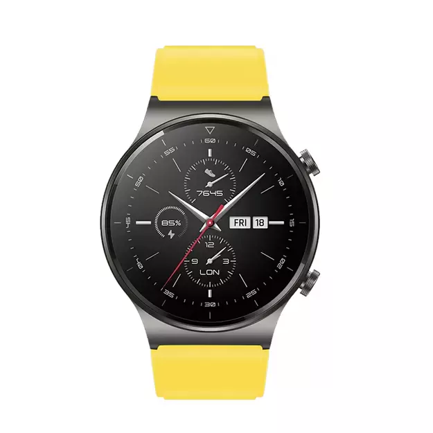 Silicone Strap for Huawei Watch GT 2 / 3 / 4 / 2 Pro / 3 Pro / 4 Pro / GT 2e - Yellow 7