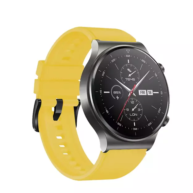 Silicone Strap for Huawei Watch GT 2 / 3 / 4 / 2 Pro / 3 Pro / 4 Pro / GT 2e - Yellow 6