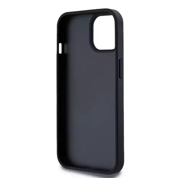 DKNY Leather Checkered Mono Pattern &amp  Printed Stripes Case for iPhone 15/14/13 - Black 13