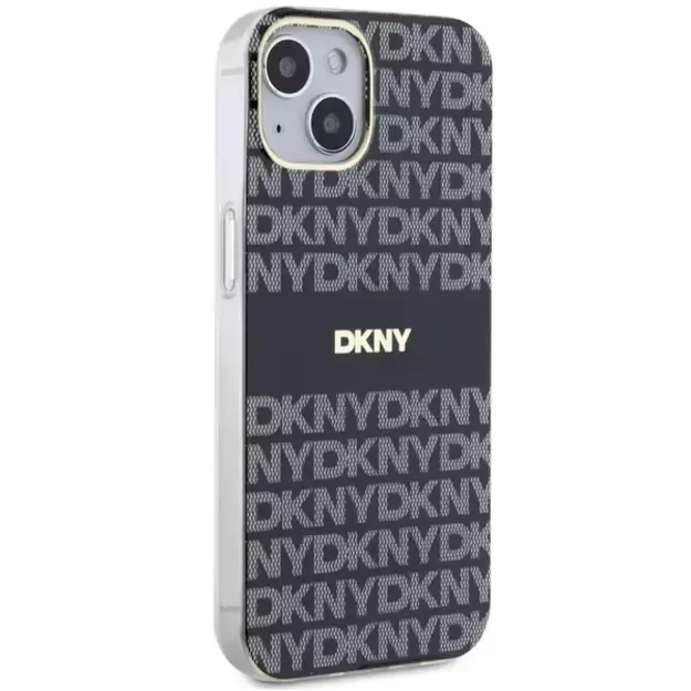 DKNY IML Mono &amp  Stripe MagSafe Case for iPhone 15 Plus / 14 Plus - Black 10