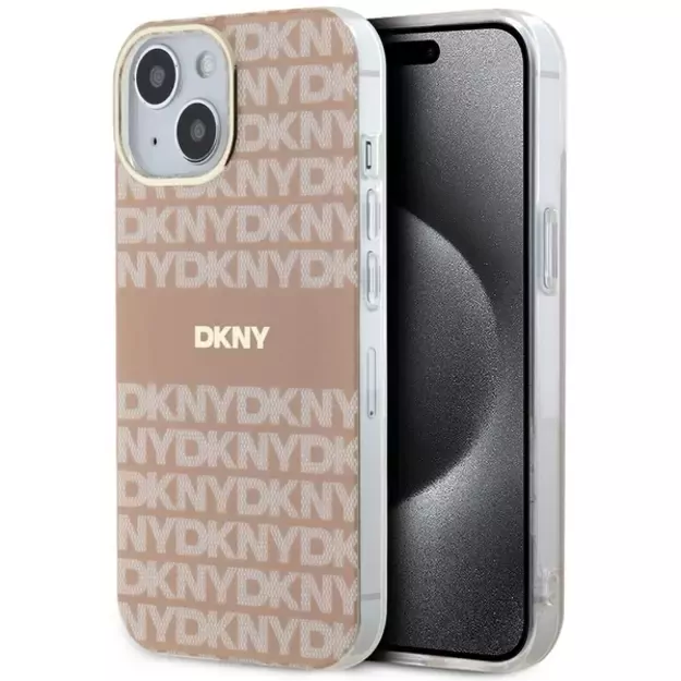 DKNY IML Mono &amp  Stripe MagSafe case for iPhone 15 / 14 / 13 - pink