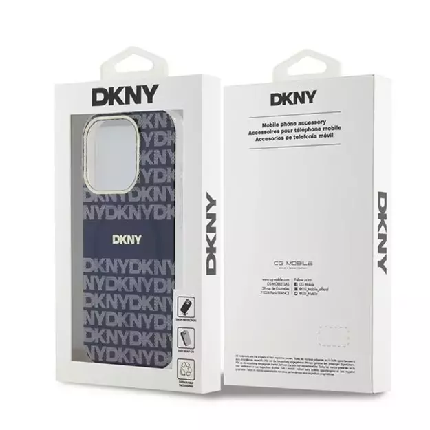 DKNY IML Mono &amp  Stripe MagSafe case for iPhone 15 Pro Max - blue 14