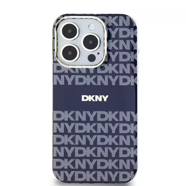 DKNY IML Mono &amp  Stripe MagSafe case for iPhone 15 Pro Max - blue 9
