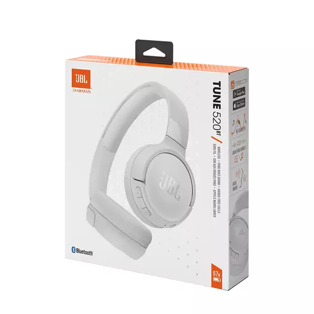 JBL Tune 520BT wireless on-ear Bluetooth 5.3 headphones - white 21