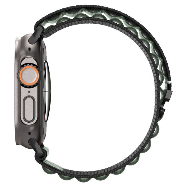 Strap Spigen WBF1 Strap for Apple Watch 44 / 45 / 46 / 49 mm - Black and Green 5