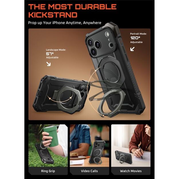 Supcase UB Grip Mag MagSafe Case for iPhone 17 Pro Max - Gray 3