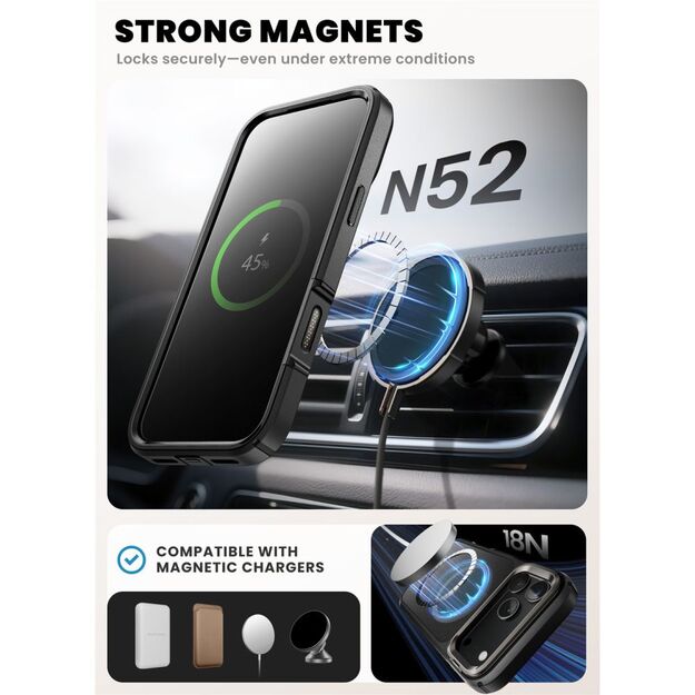 Supcase IBLSN Ares Flip Mag MagSafe Case for iPhone 17 Pro - Black 5