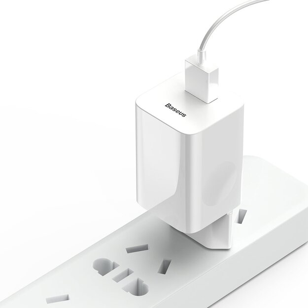 Baseus Charging Quick Charger CCALL-BX02 USB-A 24W QC 3.0 Network Charger - White 4