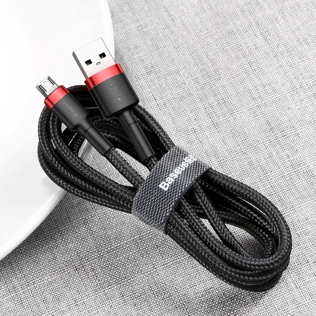 Baseus Cafule Cable CAMKLF-C91 USB-A / micro USB 1.5A 2 m - black and red 7