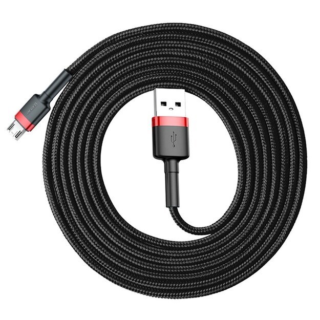 Baseus Cafule Cable CAMKLF-C91 USB-A / micro USB 1.5A 2 m - black and red 2