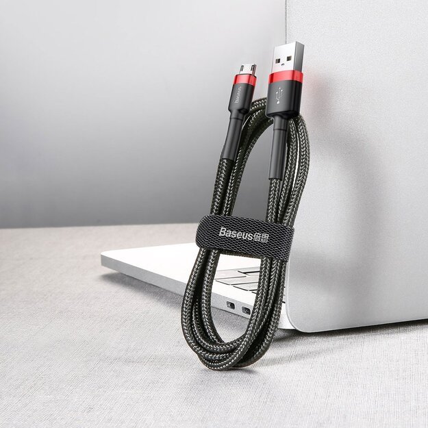 Baseus Cafule Cable CAMKLF-C91 USB-A / micro USB 1.5A 2 m - black and red 5