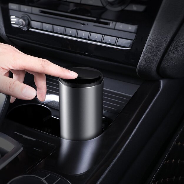Baseus Mini Car Waste Bin with Lid Black (CRLJT-01) 10