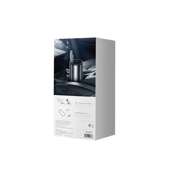 Baseus Mini Car Waste Bin with Lid Black (CRLJT-01) 27