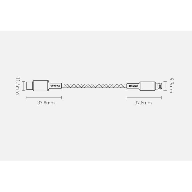 Baseus CATLGD-A01 Lightning - USB-C PD 20W 480Mb/s 2m cable - black 20