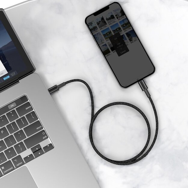 Baseus CATLGD-A01 Lightning - USB-C PD 20W 480Mb/s 2m cable - black 10