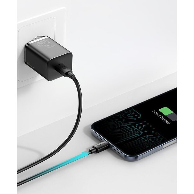 Baseus Super Si 1C fast charger USB Type C 20W Power Delivery + USB Type C - Lightning cable 1m black (TZCCSUP-B01) 16