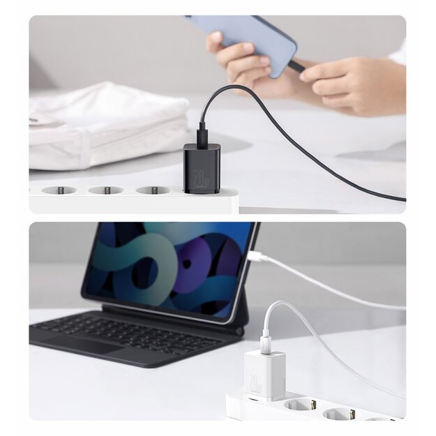 Baseus Super Si 1C fast charger USB Type C 20W Power Delivery + USB Type C - Lightning cable 1m black (TZCCSUP-B01) 19
