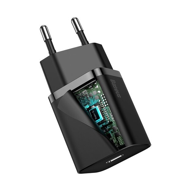 Baseus Super Si 1C fast charger USB Type C 20W Power Delivery + USB Type C - Lightning cable 1m black (TZCCSUP-B01) 4