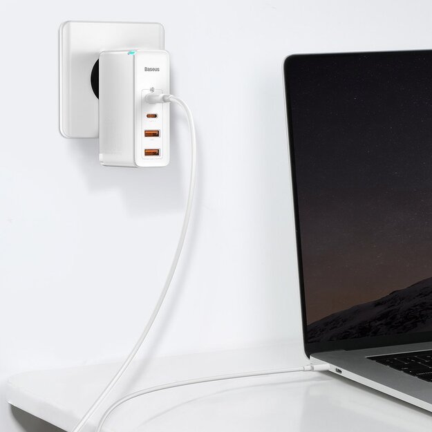 Baseus GaN2 Pro fast charger 100W USB / USB Type C Quick Charge 4+ Power Delivery white (CCGAN2P-L02) 9