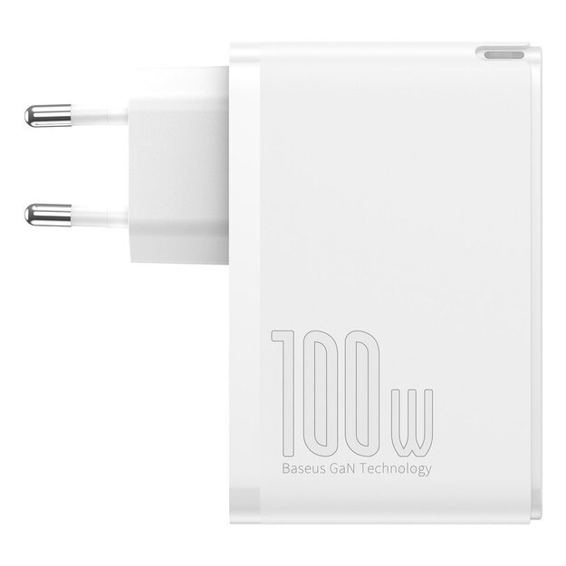 Baseus GaN2 Pro fast charger 100W USB / USB Type C Quick Charge 4+ Power Delivery white (CCGAN2P-L02) 5