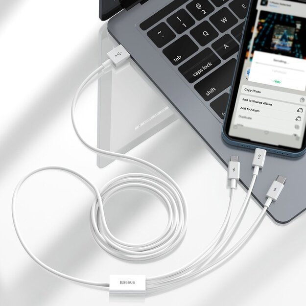 Baseus Superior 3in1 USB cable - Lightning / USB Type C / micro USB 3.5 A 1.5 m blue (CAMLTYS-03) 17