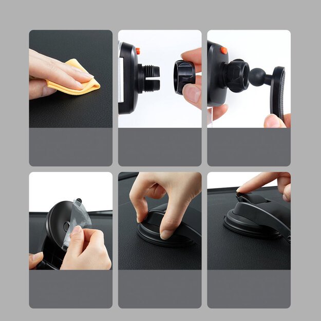 Baseus 2in1 car holder for cockpit and ventilation grille black (SUYK000001) 20