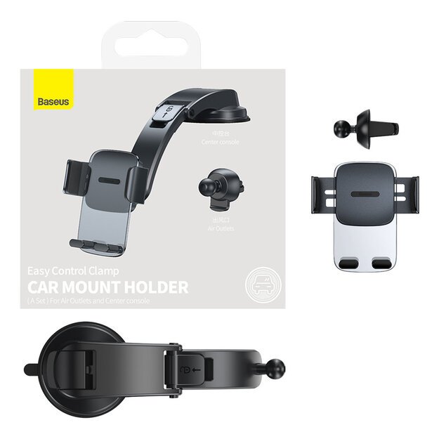 Baseus 2in1 car holder for cockpit and ventilation grille black (SUYK000001) 11