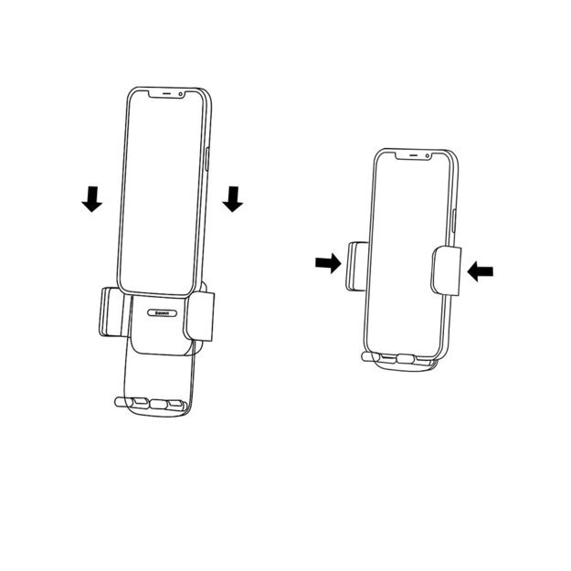 Baseus 2in1 car holder for cockpit and ventilation grille black (SUYK000001) 23